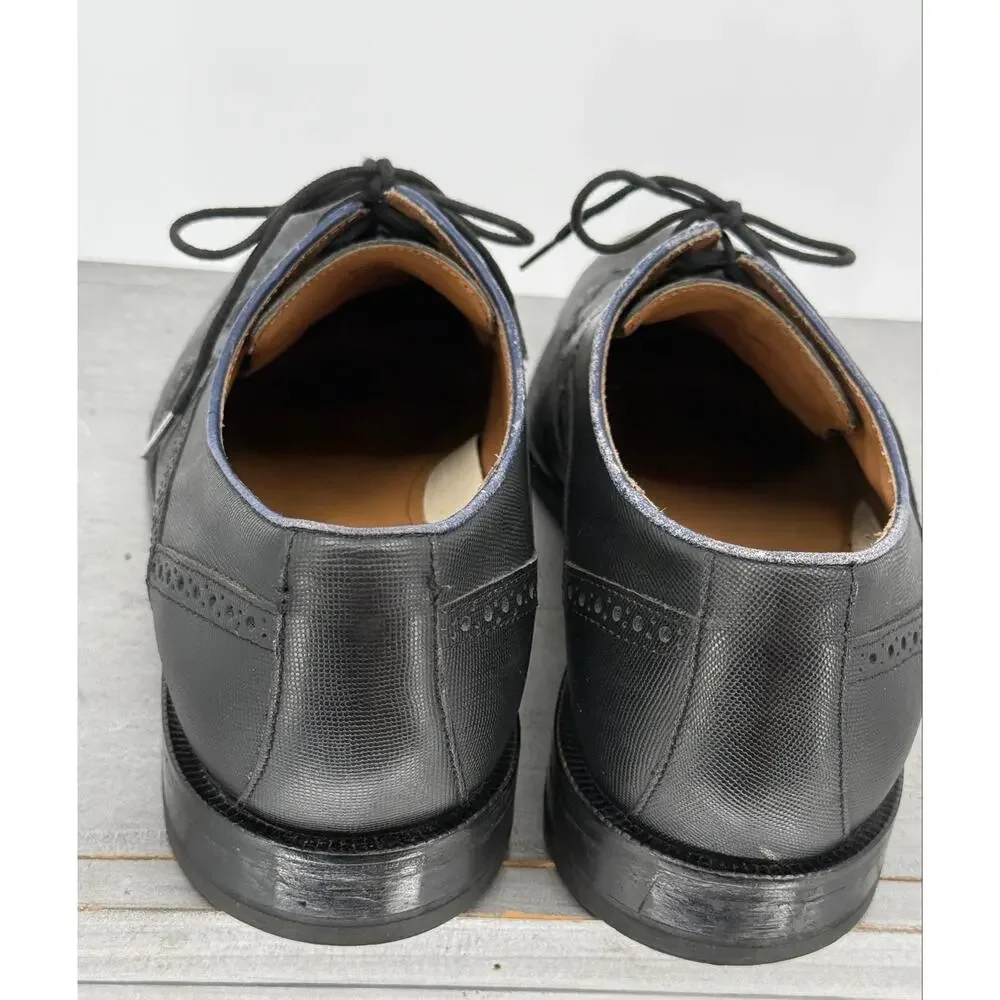 Cole Haan Grand.ØS Black Leather Wingtip Oxfords Men's 10M Dress Shoes Workwear